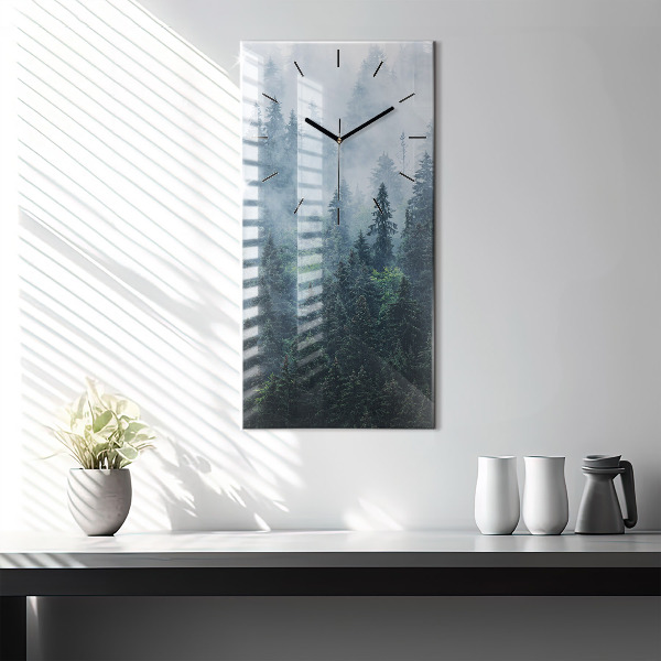 Reloj de cristal vertical Paisaje montañoso brumoso - espejomat.es