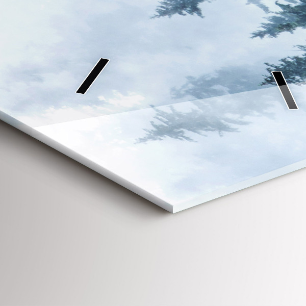 Reloj de cristal vertical Paisaje montañoso brumoso - espejomat.es