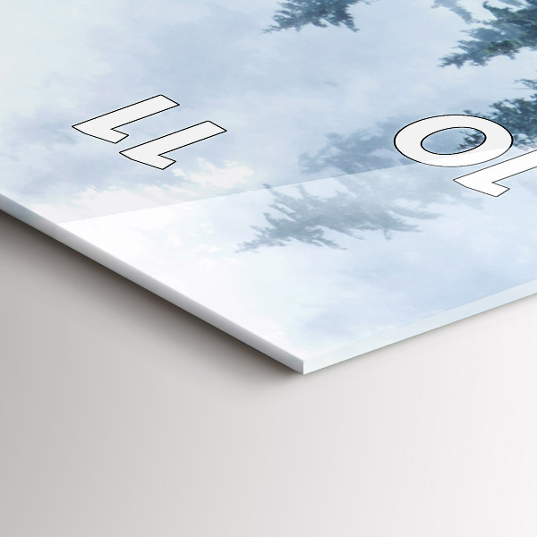 Reloj de cristal vertical Paisaje montañoso brumoso - espejomat.es