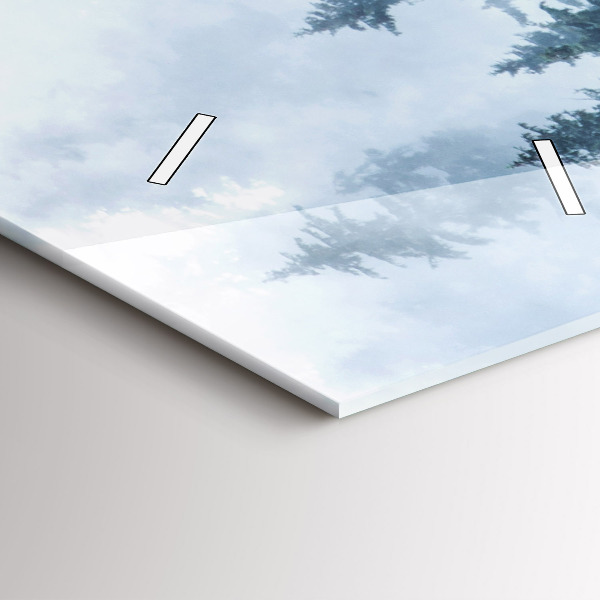 Reloj de cristal vertical Paisaje montañoso brumoso - espejomat.es