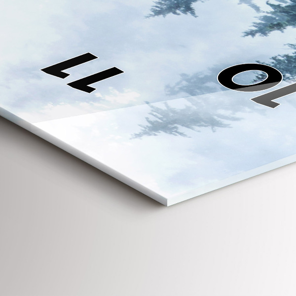 Reloj de cristal vertical Paisaje montañoso brumoso - espejomat.es