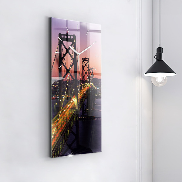 Reloj de vidrio vertical Puesta de sol en USA - espejomat.es