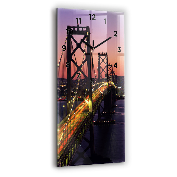 Reloj de vidrio vertical Puesta de sol en USA - espejomat.es