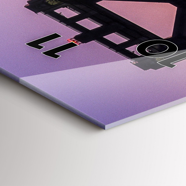 Reloj de vidrio vertical Puesta de sol en USA - espejomat.es