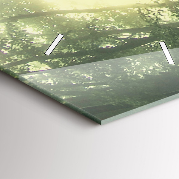 Reloj de cristal vertical Bosque brumoso por la mañana - espejomat.es