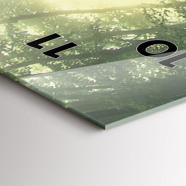 Reloj de cristal vertical Bosque brumoso por la mañana - espejomat.es