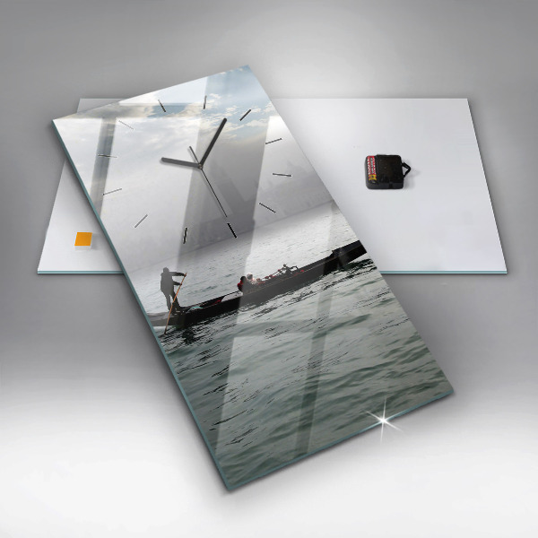 Reloj de cristal vertical Góndola de Venecia - espejomat.es