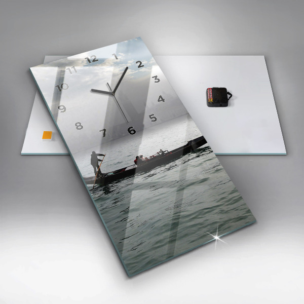 Reloj de cristal vertical Góndola de Venecia - espejomat.es