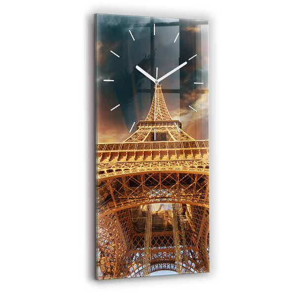 Reloj vertical Torre Eiffel bajo el sol - espejomat.es