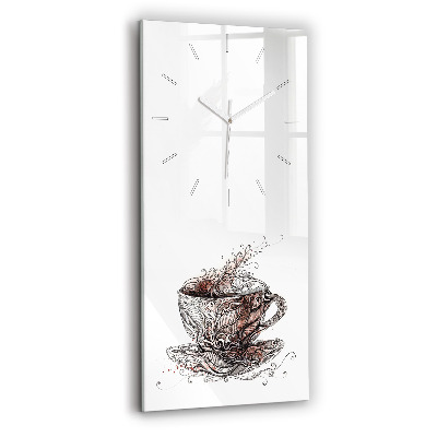 Reloj de cristal vertical Taza de café - espejomat.es
