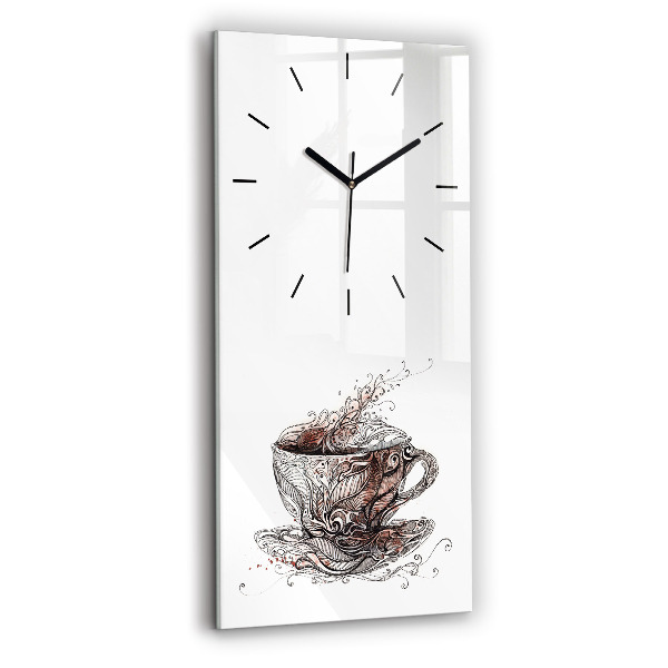 Reloj de cristal vertical Taza de café - espejomat.es
