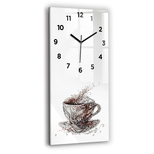Reloj de cristal vertical Taza de café - espejomat.es