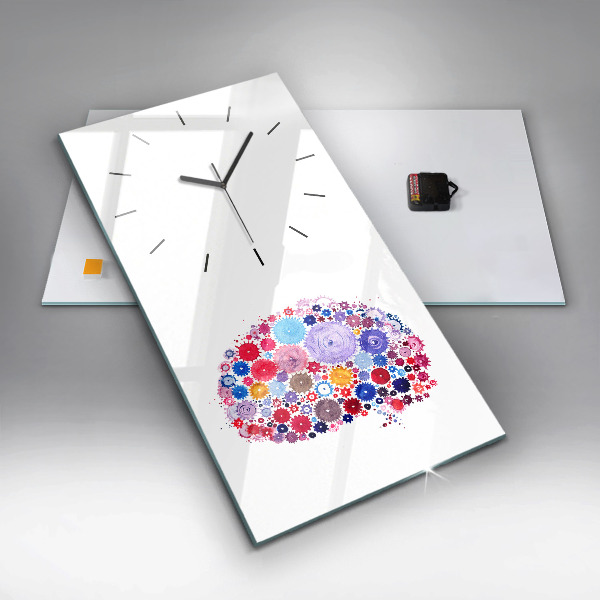 Reloj de vidrio vertical Ilustración abstracta colorida - espejomat.es