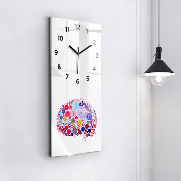 Reloj de vidrio vertical Ilustración abstracta colorida - espejomat.es