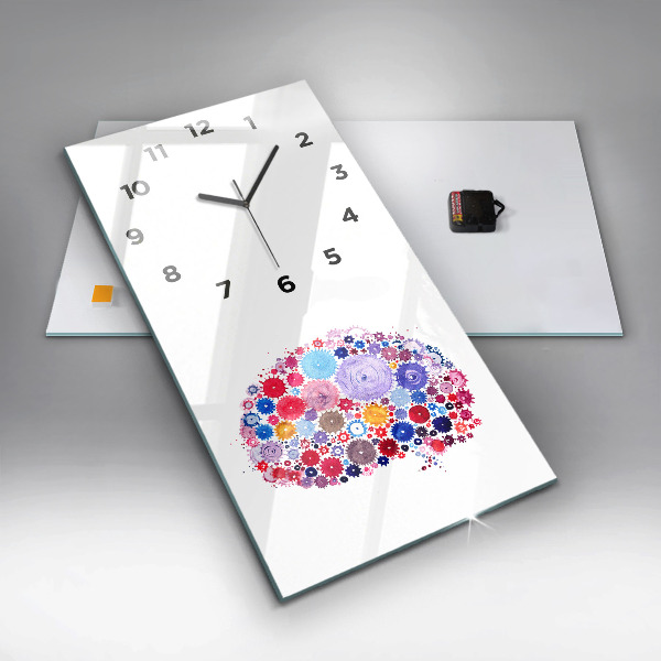 Reloj de vidrio vertical Ilustración abstracta colorida - espejomat.es