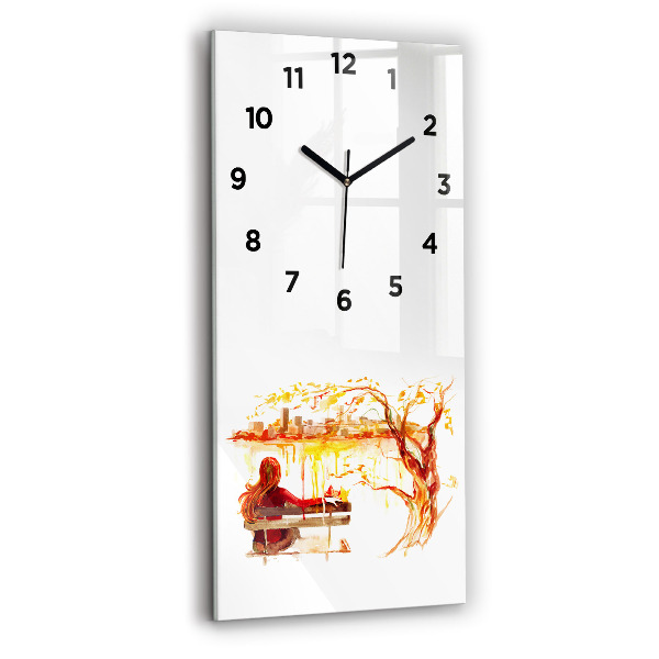 Reloj vertical Paisaje otoñal - espejomat.es