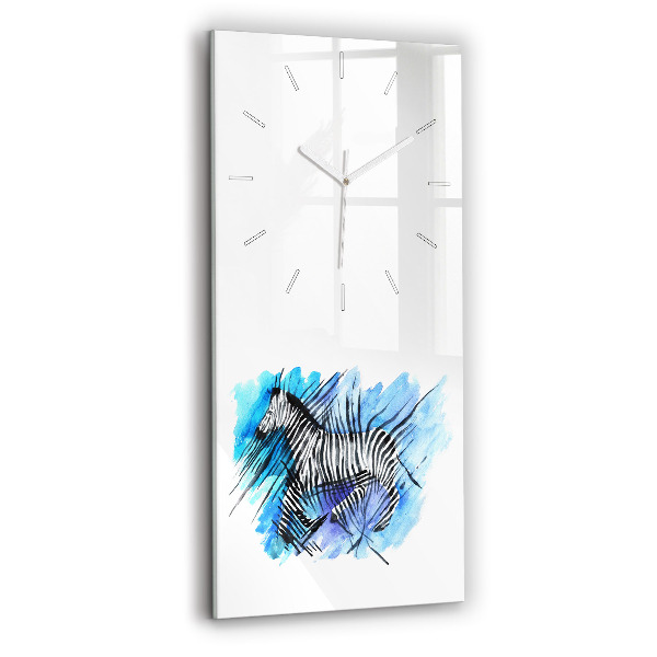 Reloj de cristal vertical Cebra pintada - espejomat.es