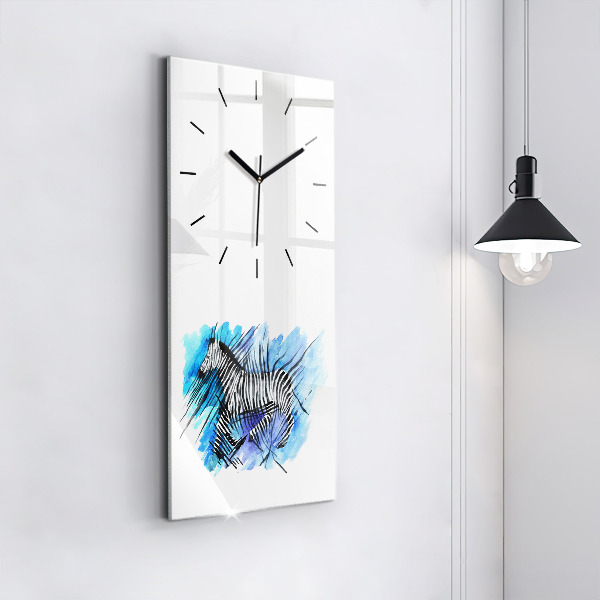 Reloj de cristal vertical Cebra pintada - espejomat.es