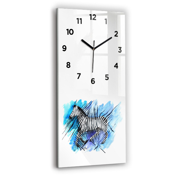Reloj de cristal vertical Cebra pintada - espejomat.es