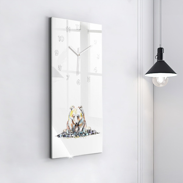 Reloj vertical Oso abstracto - espejomat.es