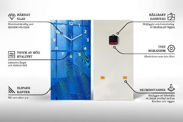 Reloj de vidrio vertical Capitán de barco con prismáticos - espejomat.es