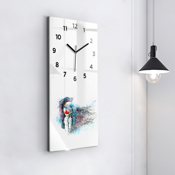 Reloj de vidrio vertical Astronauta abstracto - espejomat.es