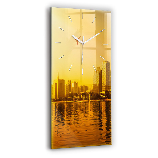 Reloj de cristal vertical Río Zhujiang China - espejomat.es