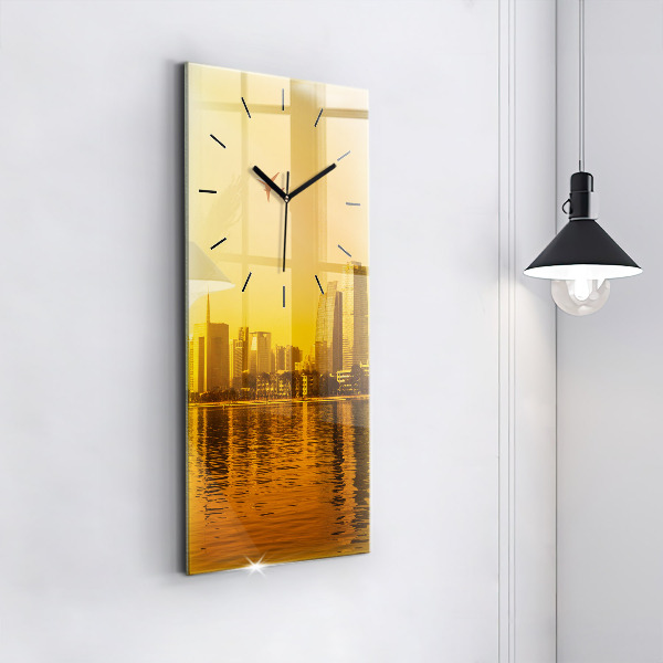 Reloj de cristal vertical Río Zhujiang China - espejomat.es