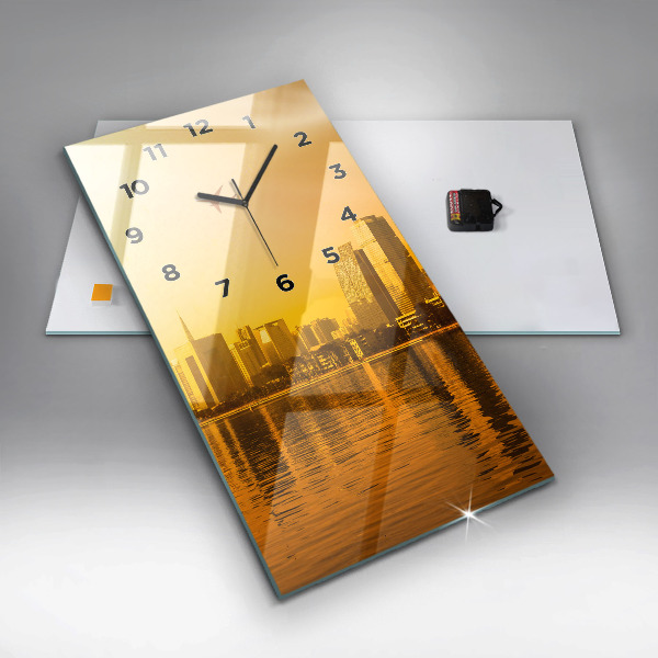 Reloj de cristal vertical Río Zhujiang China - espejomat.es