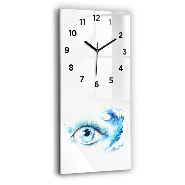 Reloj de vidrio vertical Ojo marino - espejomat.es