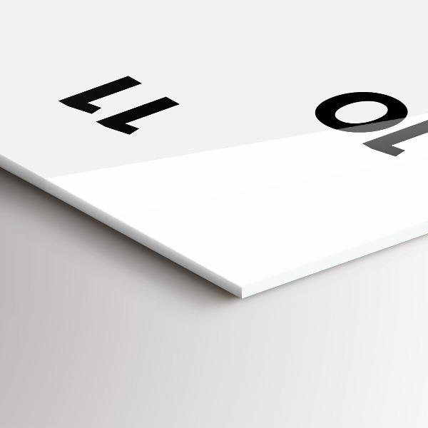 Reloj de vidrio vertical Dibujo de un beso de amor - espejomat.es