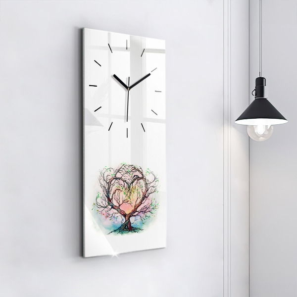 Reloj vertical Árbol corazón naturaleza - espejomat.es