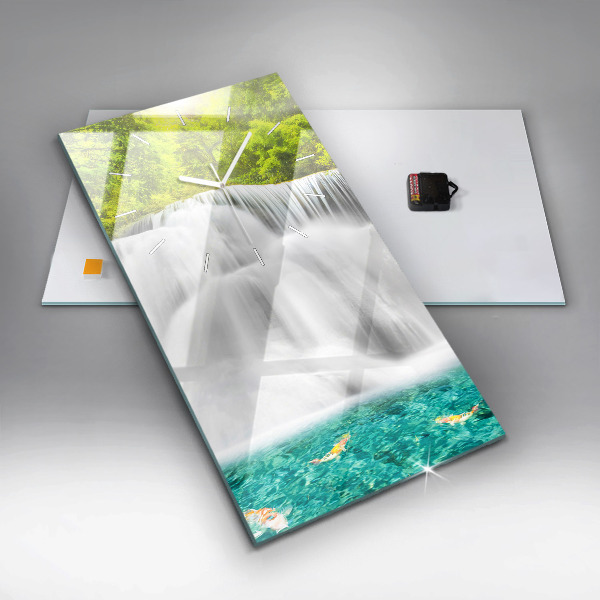 Reloj de cristal vertical Cascada en Tailandia - espejomat.es