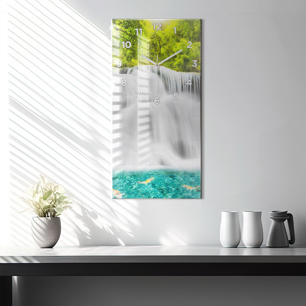 Reloj de cristal vertical Cascada en Tailandia - espejomat.es