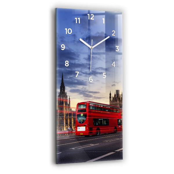 Reloj vertical Autobús rojo de Londres - espejomat.es