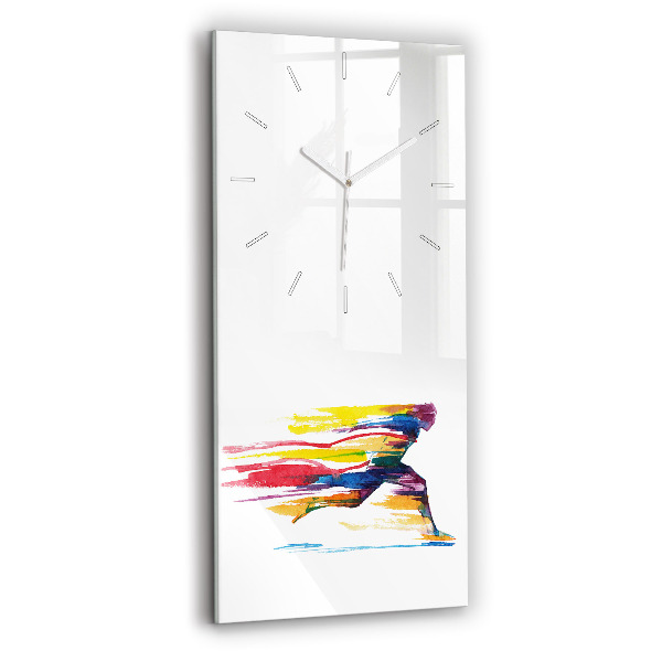 Reloj de cristal vertical Ilustración de un corredor - espejomat.es