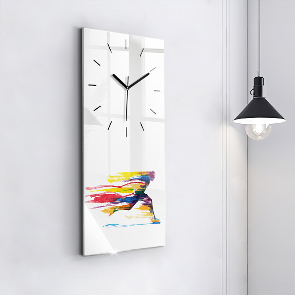 Reloj de cristal vertical Ilustración de un corredor - espejomat.es