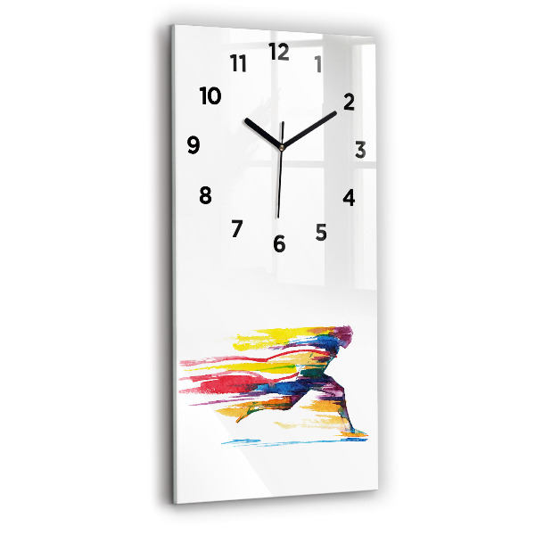 Reloj de cristal vertical Ilustración de un corredor - espejomat.es
