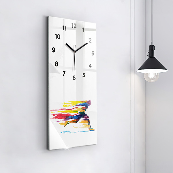 Reloj de cristal vertical Ilustración de un corredor - espejomat.es