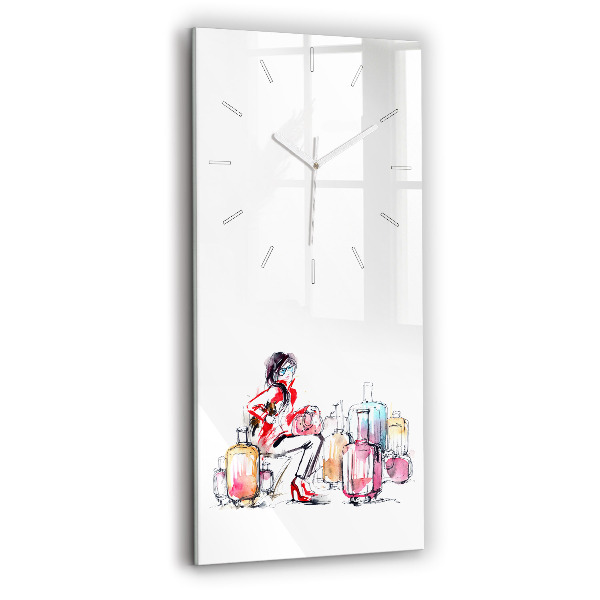 Reloj de vidrio vertical Maleta de viaje de mujer - espejomat.es