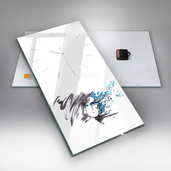 Reloj vertical Rostro abstracto de mujer - espejomat.es