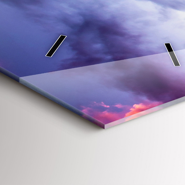 Reloj vertical Paisaje invernal de montaña - espejomat.es