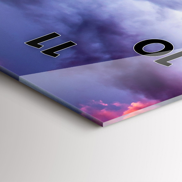 Reloj vertical Paisaje invernal de montaña - espejomat.es