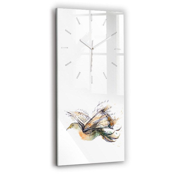 Reloj vertical Libro de pájaros - espejomat.es