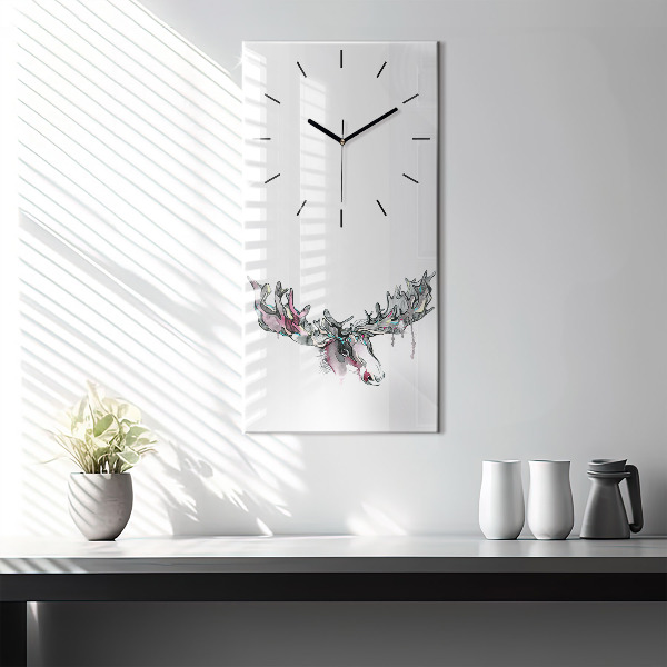 Reloj vertical Alce abstracto - espejomat.es