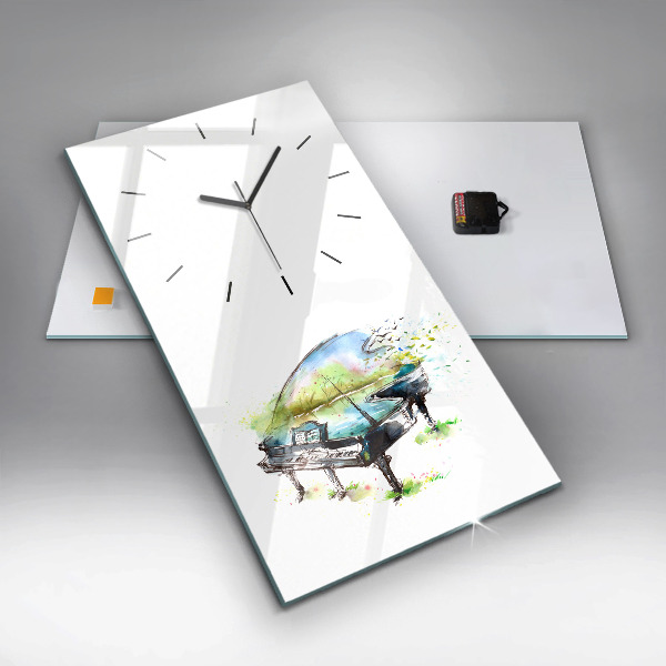 Reloj vertical Ilustración de las 4 estaciones - espejomat.es