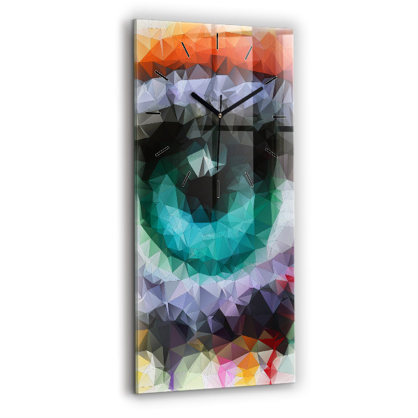 Reloj de cristal vertical Ojo humano coloreado - espejomat.es
