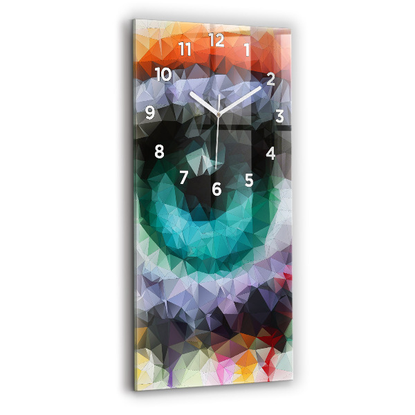 Reloj de cristal vertical Ojo humano coloreado - espejomat.es