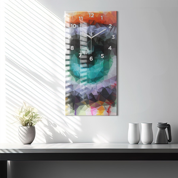 Reloj de cristal vertical Ojo humano coloreado - espejomat.es