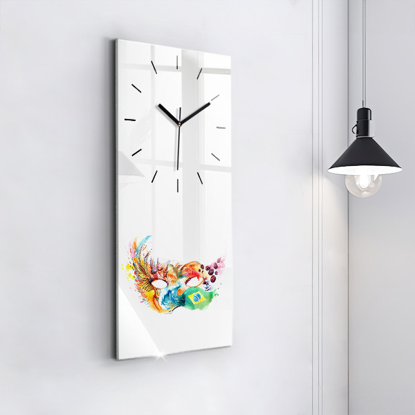 Reloj de vidrio vertical Cultura - Bandera de Brasil - espejomat.es